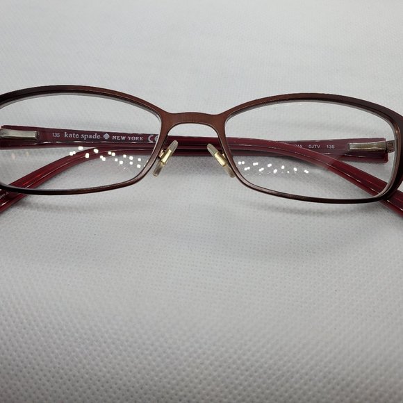 *SOLD* KATE SPADE  LIDIA Chocolate Red Eyeglasses - Picture 14 of 16